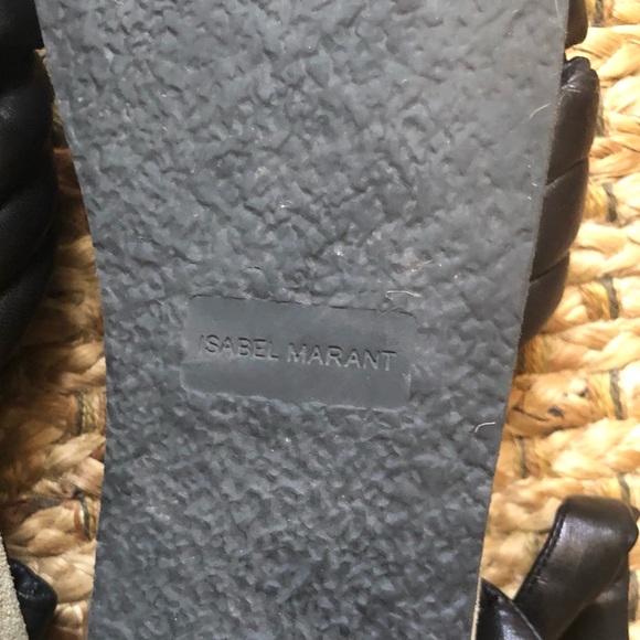 Isabel Marant Hayley Black Leather Sandals Size 9 - Picture 5 of 10